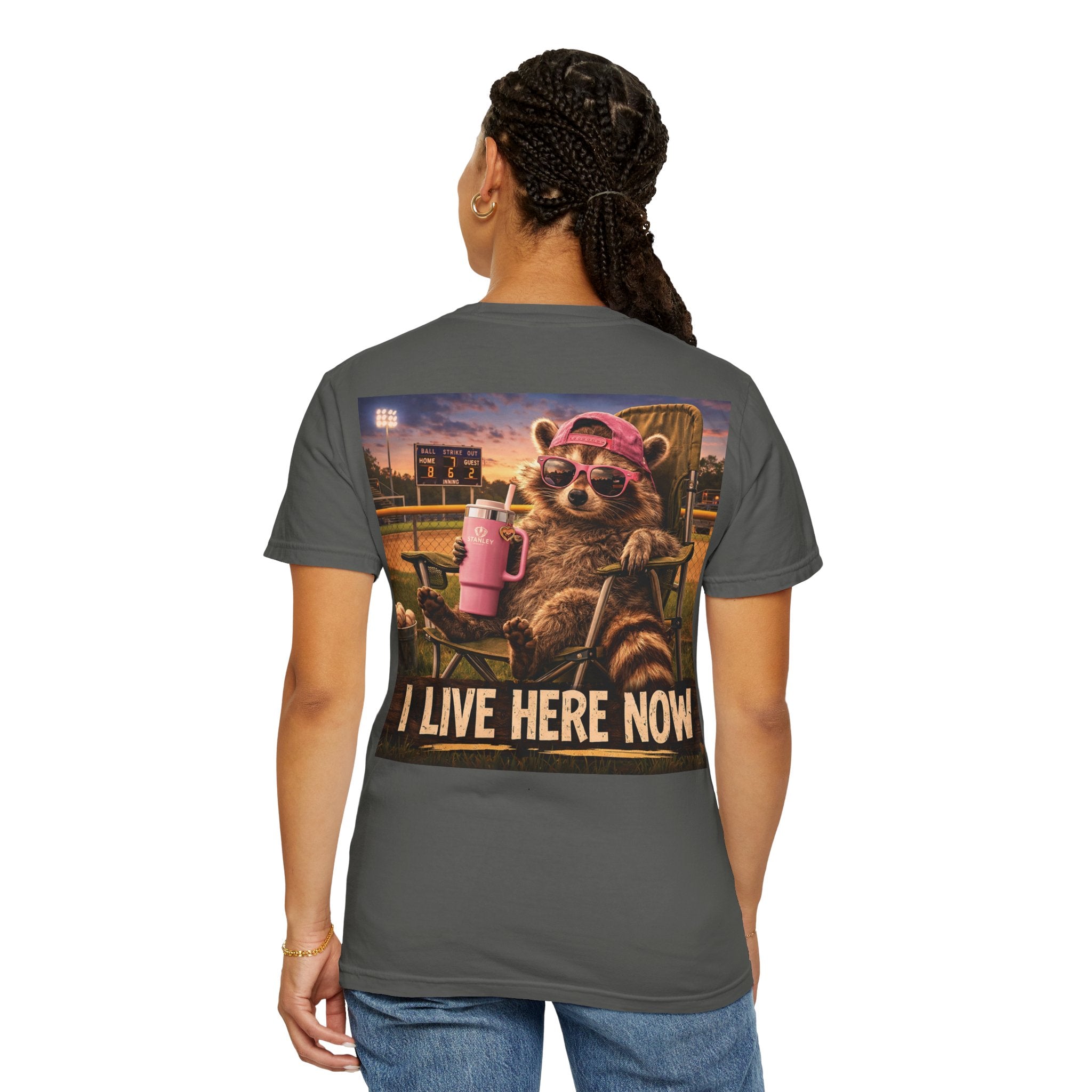 Copy of  "I live here now" Raccoon Grandma Tee