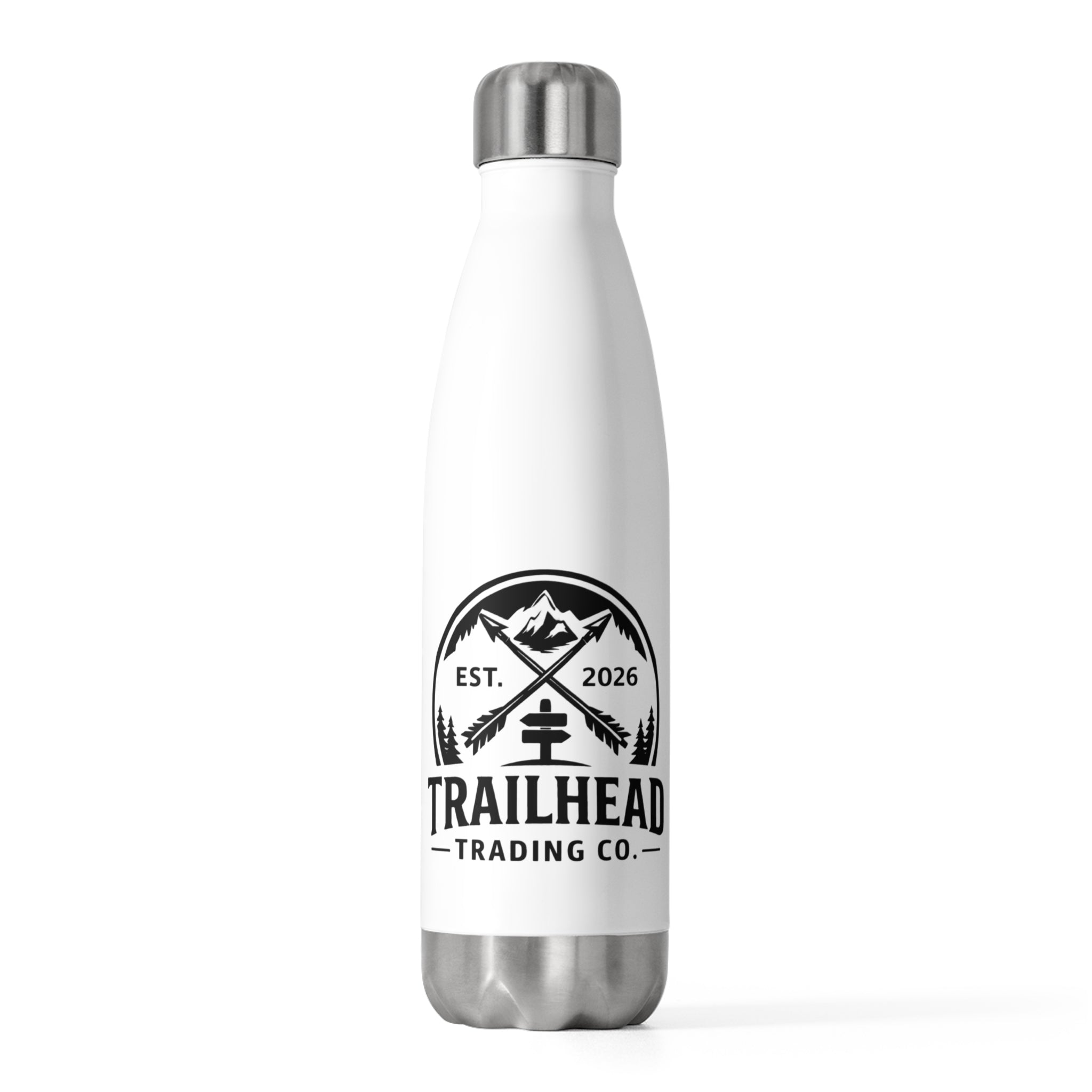 Trailhead Trading Co. logo 20oz Insulated Bottle | Mountain Camping Water Bottle