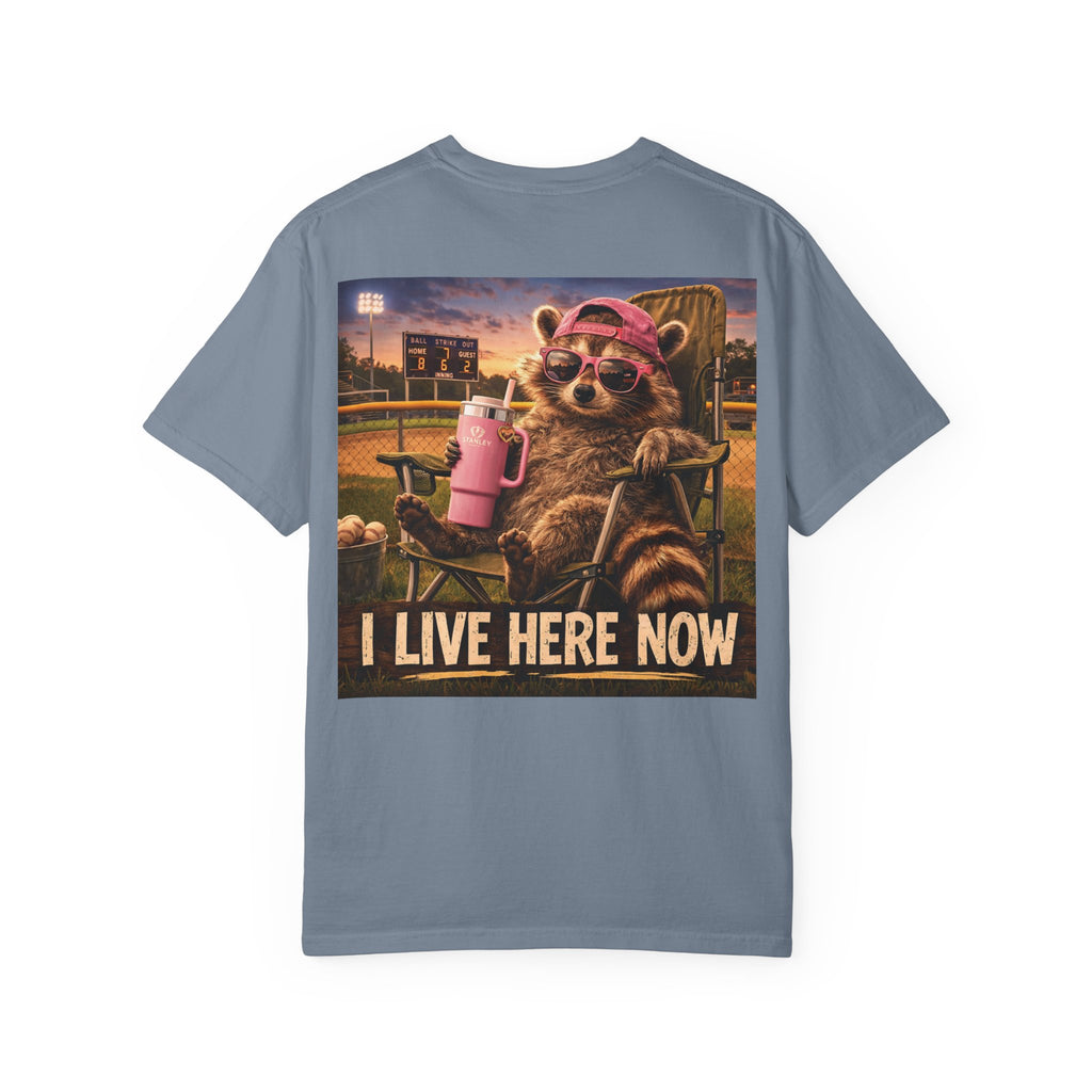 Copy of  "I live here now" Raccoon Grandma Tee