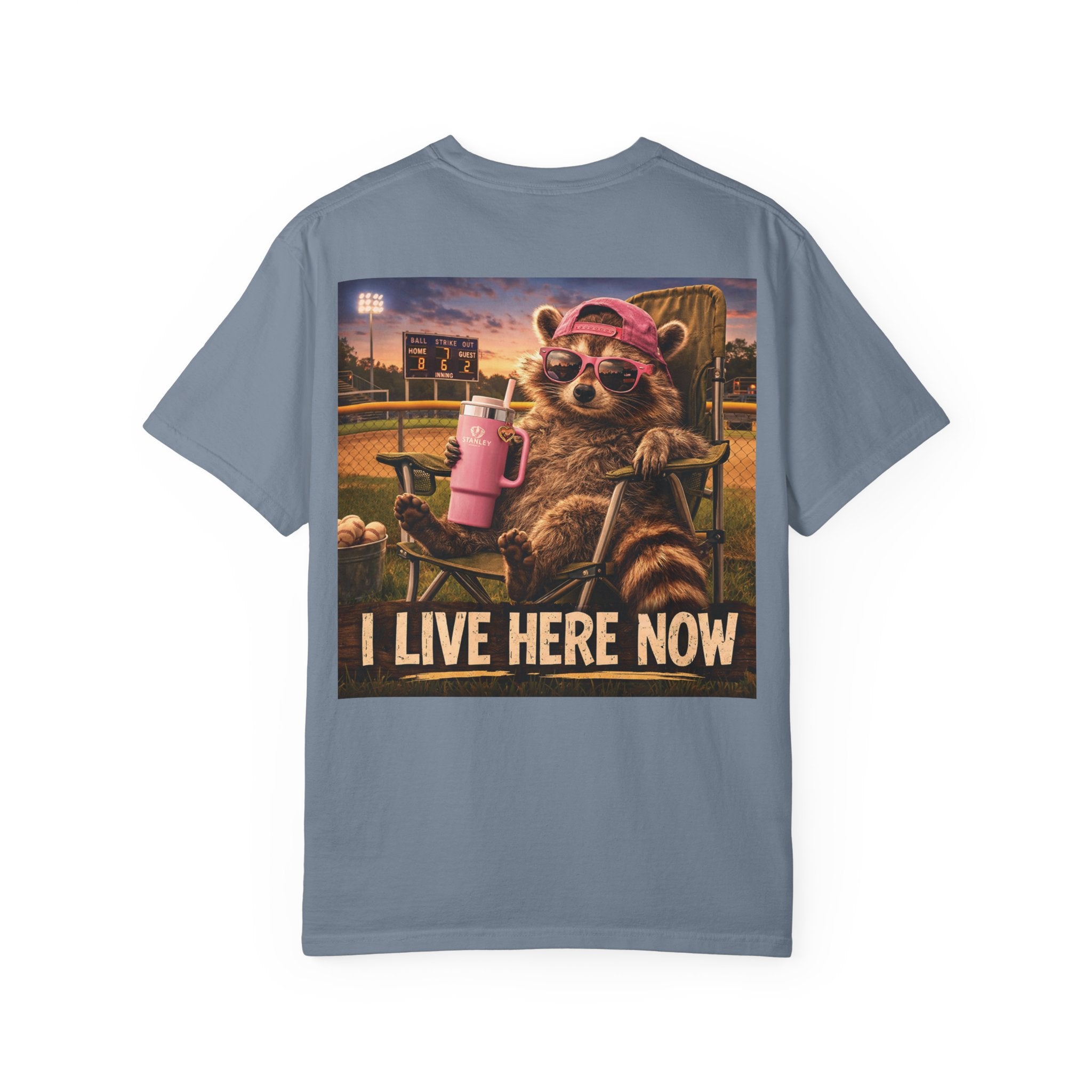 Copy of  "I live here now" Raccoon Grandma Tee