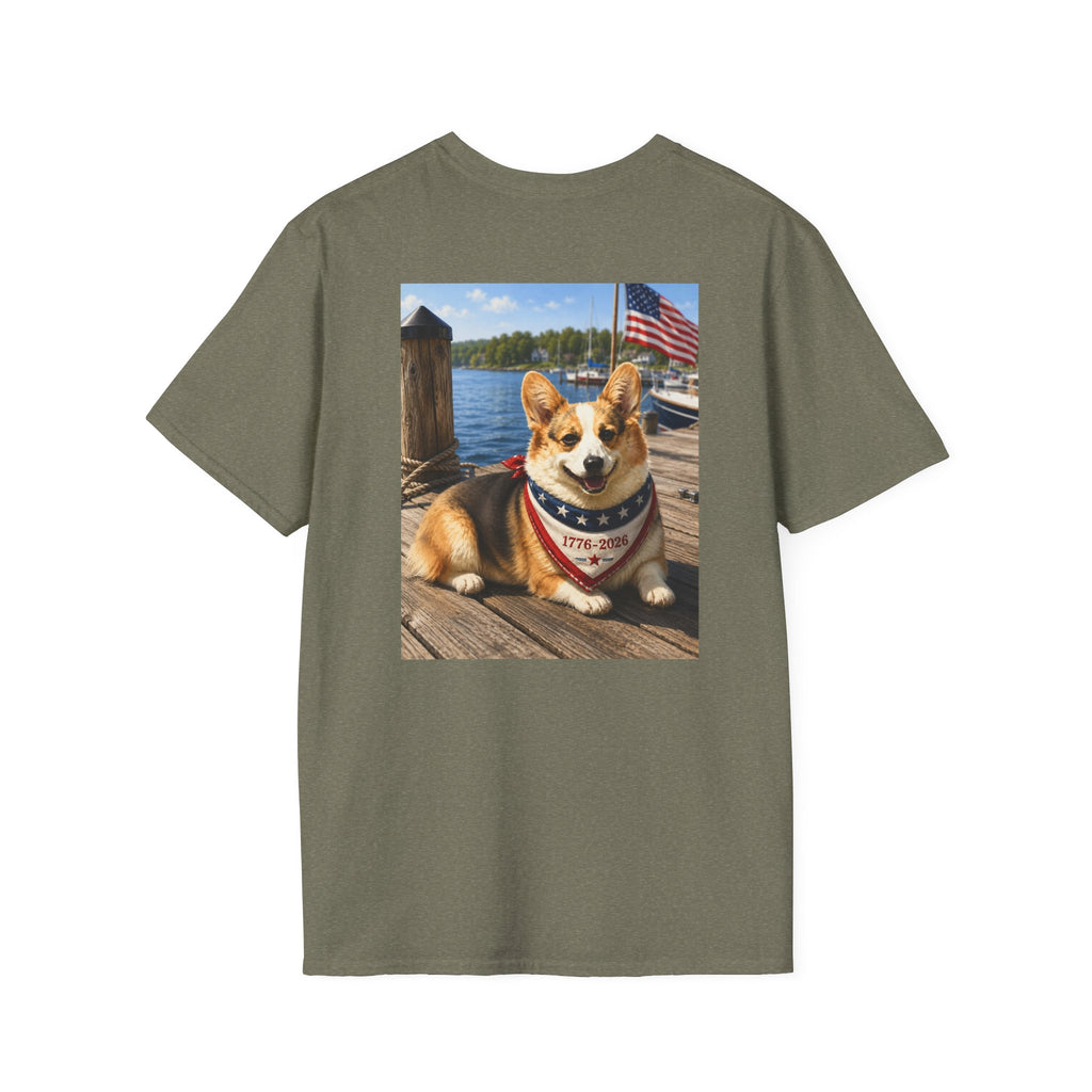 Red, White and Blue Corgi Shirt