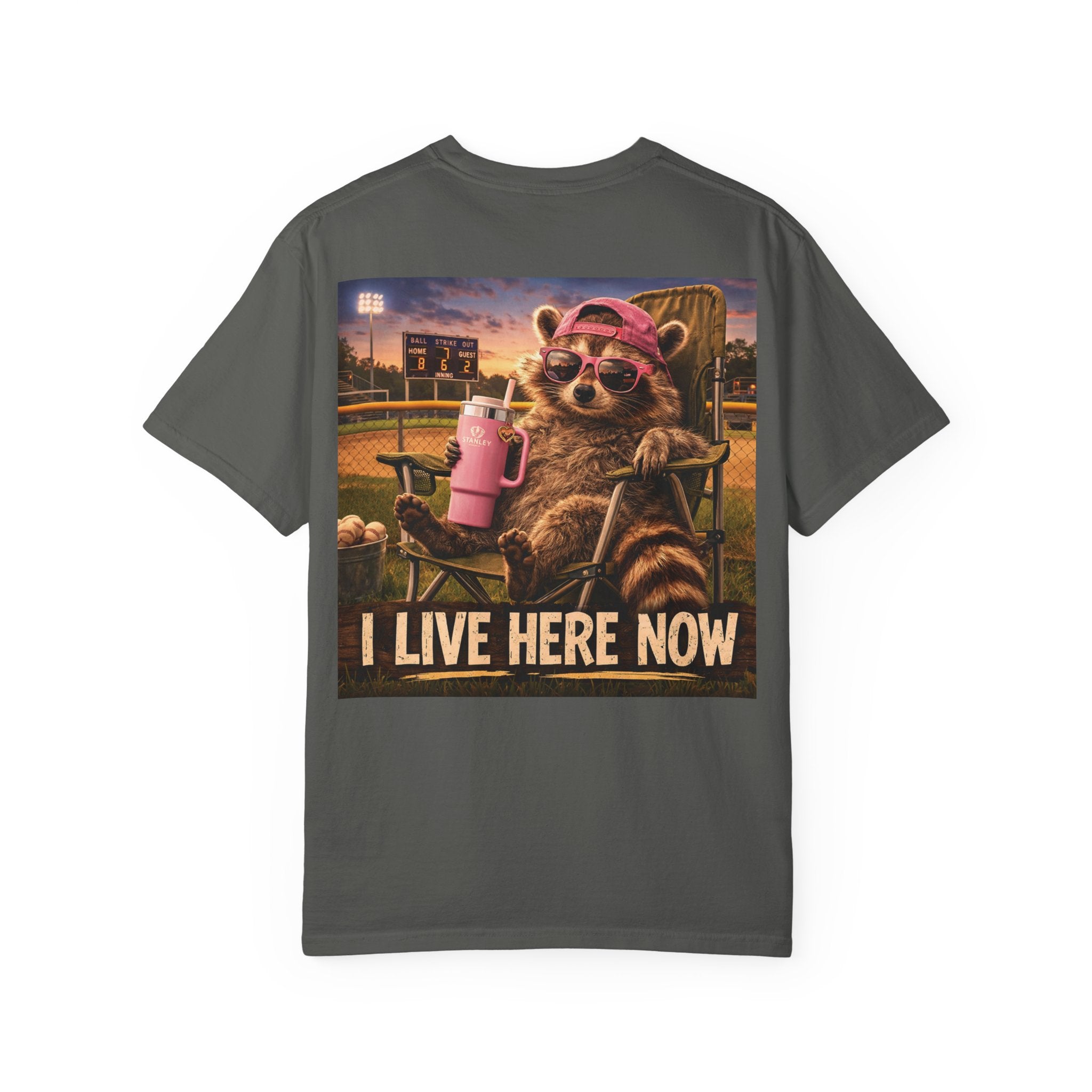 Copy of  "I live here now" Raccoon Grandma Tee